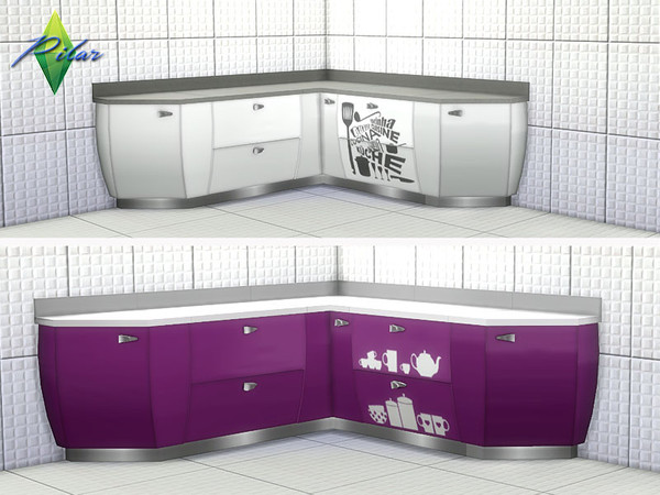 Sims 4 —  Flux Counter1. by Pilar — innovative design, flexibility and multi-functionality