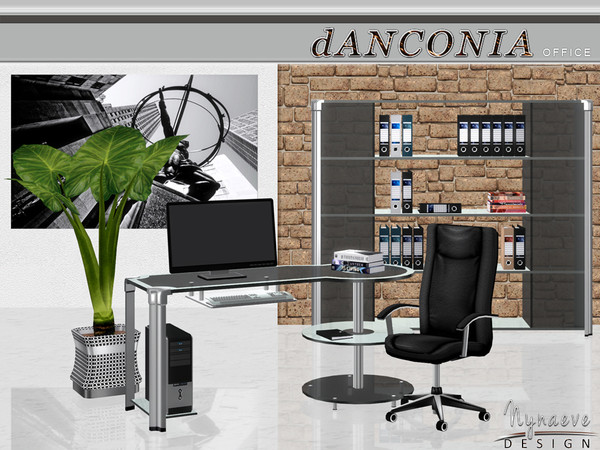 Sims 4 — dAnconia Office by NynaeveDesign — "But money is only a tool. It will take you wherever you wish, but