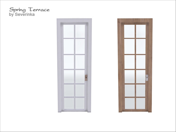 Sims 4 — [Spring Terrace] Door 1x3 by Severinka_ — Door for terrace, 1x3 cells. From the set of 'Spring Terrace', 2