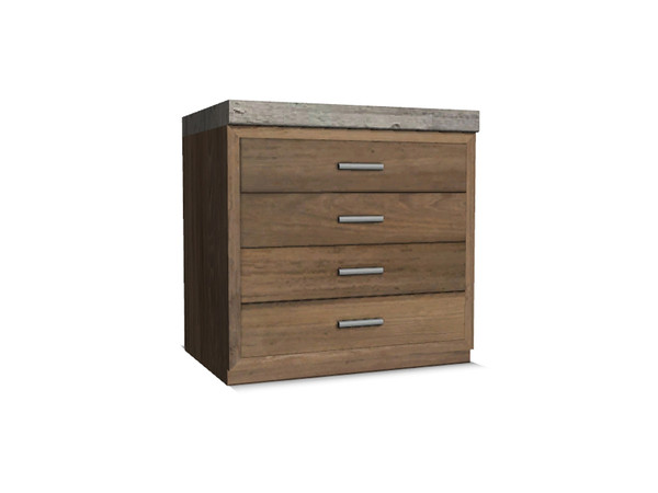 Sims 4 — Kayo Kitchen Counter by Angela — Kayo Kitchen Counter. Wood counter with concrete top. For the more rustic