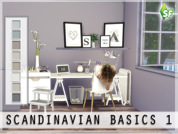 Sims 4 — Scandinavian Basics I by SimFabulous2 — Download information: Wall Type: Painting/Wallpaper Recolors: 8 Value:
