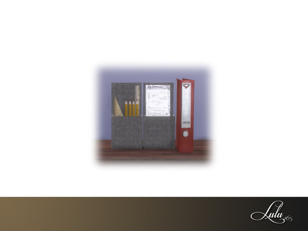 Sims 4 — Gabrielle Office Set Storage Boxes  by Lulu265 — Part of the Gabrielle Office Set 2 Colour variations 