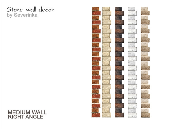 Sims 4 — Corner stone on medium wall RIGHT by Severinka_ — Corner stone on medium wall RIGHT
