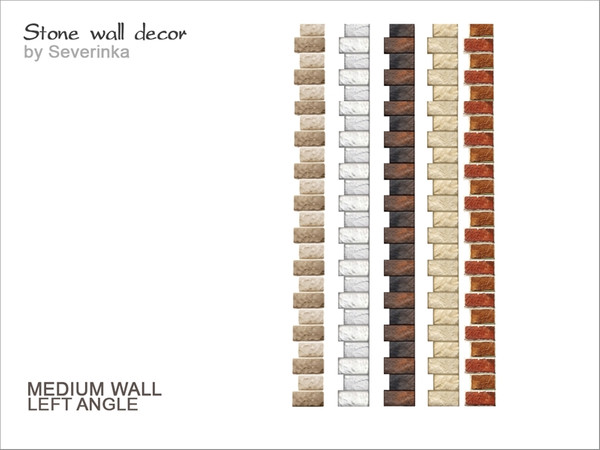 Sims 4 — Corner stone on medium wall LEFT by Severinka_ — Corner stone on medium wall LEFT