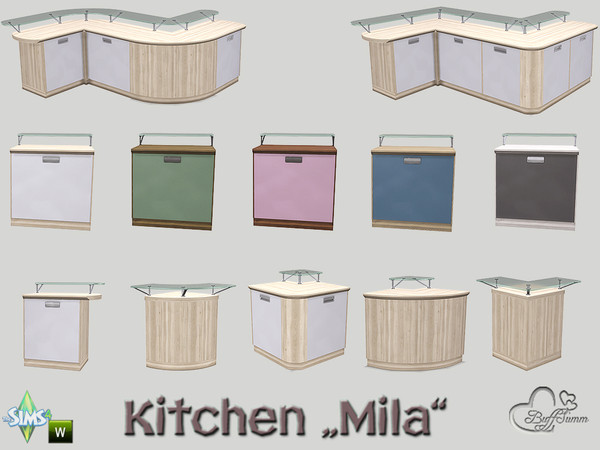 Sims 4 — Kitchen Mila Island Counter by BuffSumm — Part of the *Kitchen Mila* Created by BuffSumm @ TSR ***TSRAA***