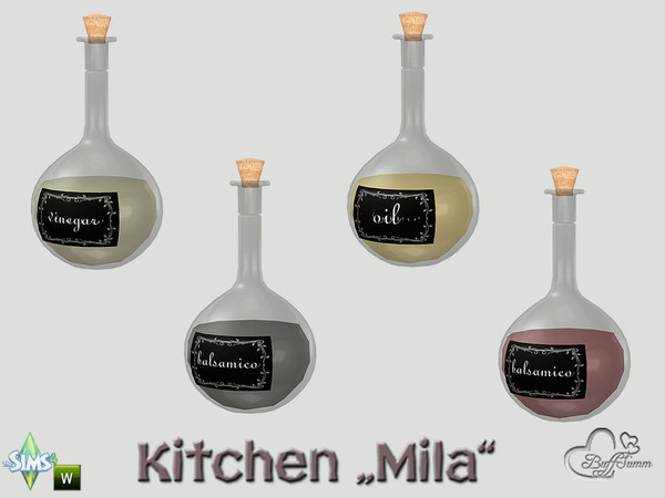 Sims 4 — Kitchen Clutter Mila Oil Bottle by BuffSumm — Part of the *Kitchen Clutter Mila* Created by BuffSumm @ TSR