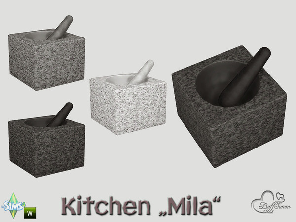 Sims 4 — Kitchen Clutter Mila Mortar by BuffSumm — Part of the *Kitchen Clutter Mila* Created by BuffSumm @ TSR