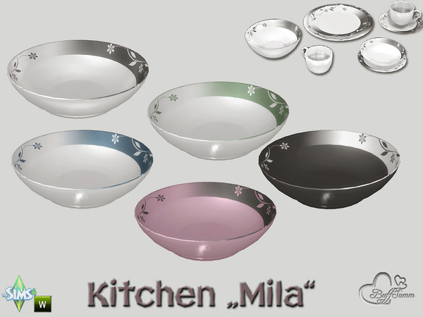 Sims 4 — Kitchen Clutter Mila Bowl small by BuffSumm — Part of the *Kitchen Clutter Mila* Created by BuffSumm @ TSR