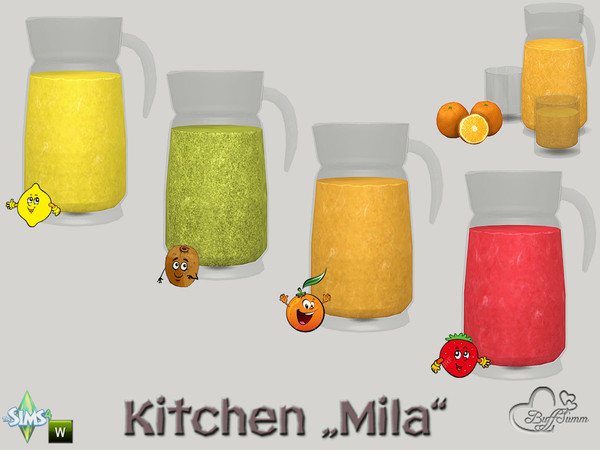 Sims 4 — Kitchen Clutter Mila Juice Decanter by BuffSumm — Part of the *Kitchen Clutter Mila* Created by BuffSumm @ TSR