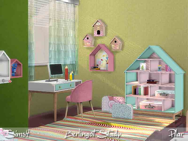 Sims 4 — Berlingot Study by Pilar — Children's bedroom with candy colors