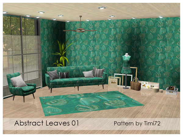 Sims 3 — Abstract Leaves 01 by timi722 — Abstract pattern with leaves. 