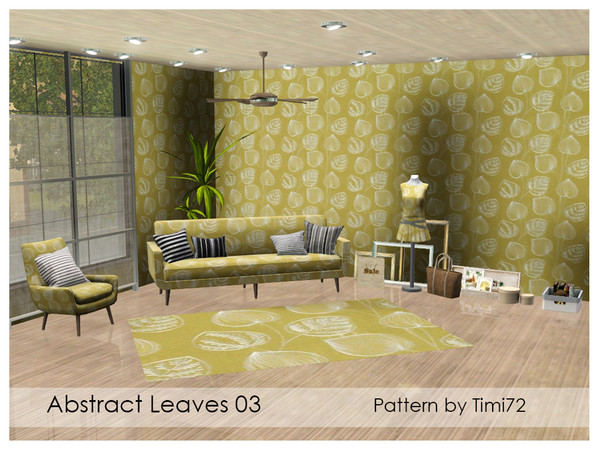 Sims 3 — Abstract Leaves 03 by timi722 — Abstract pattern with leaves. 