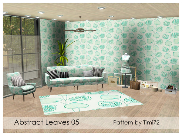 Sims 3 — Abstract Leaves 05 by timi722 — Abstract pattern with leaves. 