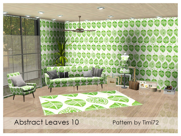 Sims 3 — Abstract Leaves 10 by timi722 — Abstract pattern with leaves. 