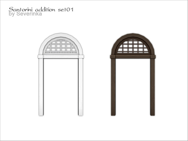 Sims 4 — Santorini - arch v01MW by Severinka_ — Arch for middle wall From the set of 'Santorini addition set 01' 2 colors