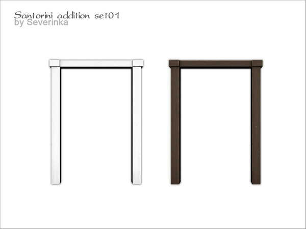 Sims 4 — Santorini - arch v02SW by Severinka_ — Arch for short wall From the set of 'Santorini addition set 01' 2 colors