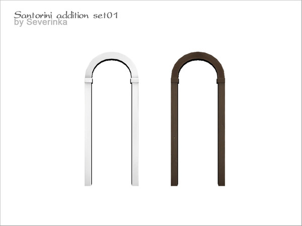 Sims 4 — Santorini - arch v03SW by Severinka_ — Arch for short wall From the set of 'Santorini addition set 01' 2 colors