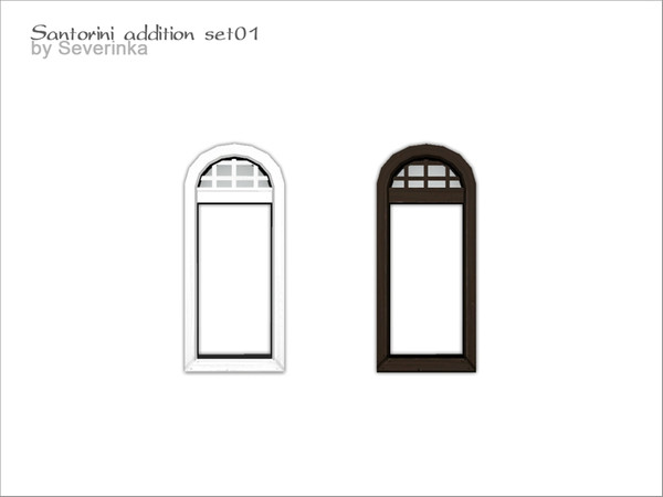 Sims 4 — Santorini - arched window small v01 by Severinka_ — Arched window small v01 From the set of 'Santorini addition