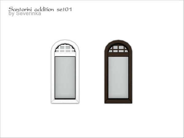 Sims 4 — Santorini - arched window small v02 by Severinka_ — Arched window small v02 From the set of 'Santorini addition