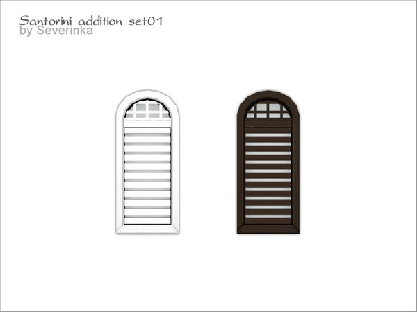 Sims 4 — Santorini - arched window small v03 by Severinka_ — Arched window small v03 From the set of 'Santorini addition