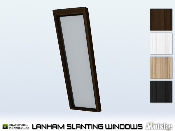 Sims 4 — Lanham Window Tall Full Slanting 1x1 by Mutske — This window is part of the Lanham construtionset and is