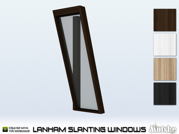 Sims 4 — Lanham Window Tall Full Slanting Right 1x1 by Mutske — This window is part of the Lanham construtionset and is