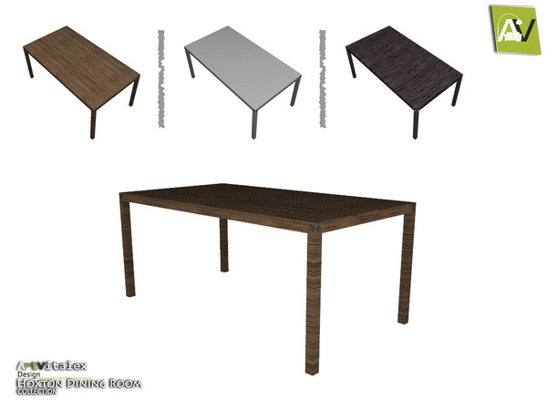 Sims 4 — Hoxton Dining Table by ArtVitalex — - Hoxton Dining Table - ArtVitalex@TSR, Jul 2016 