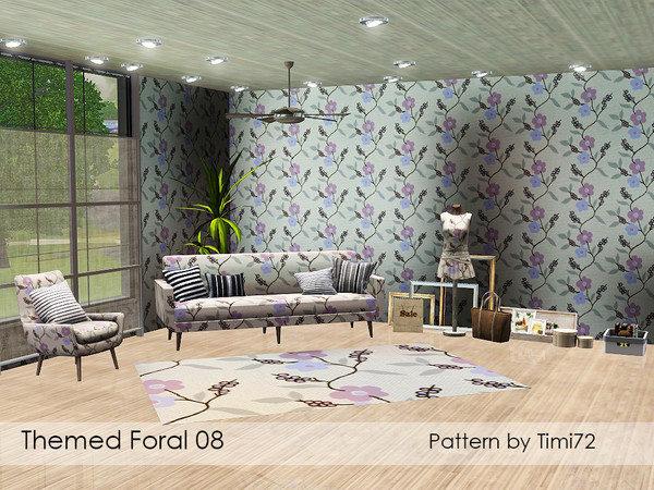 Sims 3 — Themed Floral 08 by timi722 — Themed pattern with flowers.