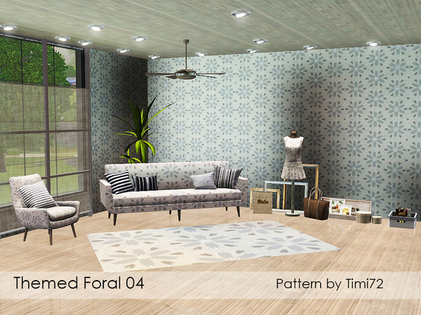 Sims 3 — Themed Floral 04 by timi722 — Themed pattern with flowers.