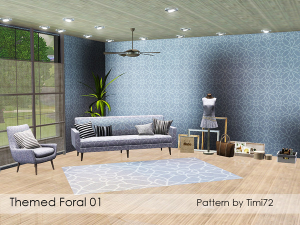 Sims 3 — Themed Floral 01 by timi722 — Themed pattern with flowers.
