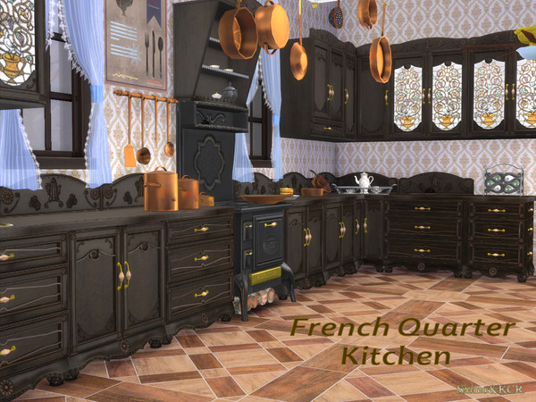 Sims 4 — French Quarter Kitchen by ShinoKCR — Continoing the French Quarter Series with the Kitchen - 2 Counters -