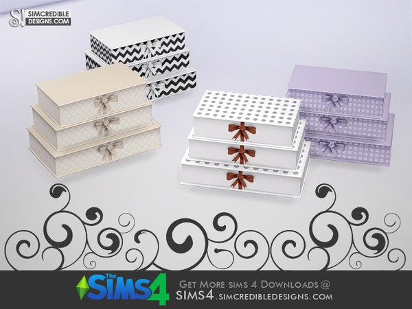 Sims 4 — gloss boxes by SIMcredible! — by SIMcredibledesigns.com available at TSR __________________ * 4 colors