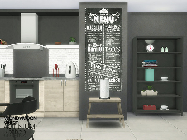 Sims 4 — Actinium Kitchen Accessories by wondymoon — - Actinium Kitchen Accessories - Wondymoon|TSR - Creations'2016 -