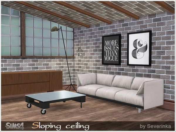 Sims 4 — Sloping ceiling by Severinka_ — Sloping ceiling (3 variants) 4 colors Category: Decor / Blinds