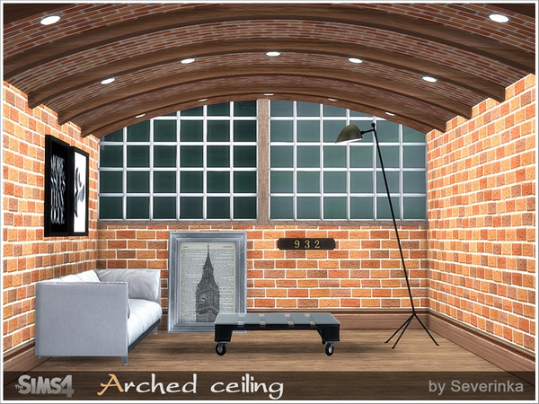 Sims 4 — Arched ceiling by Severinka_ — Arched ceilings (functional lamp) On variants with lamps - bright light. On the