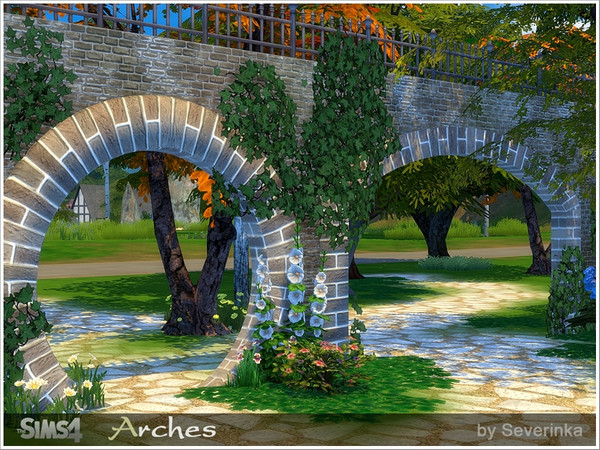 Sims 4 — Arched doors by Severinka_ — Two arched door: round arch and arch with oval top 4 colors Fixed doors for 1.66