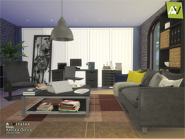 Sims 4 — Arvika Office by ArtVitalex — - Arvika Office - ArtVitalex@TSR, Sep 2016 - All objects three has a different