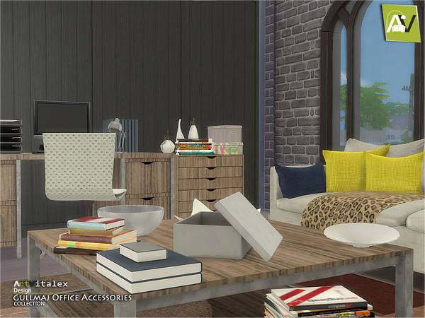 Sims 4 — Gullmaj Office Accessories by ArtVitalex — - Gullmaj Office Accessories - ArtVitalex@TSR, Sep 2016 - All objects