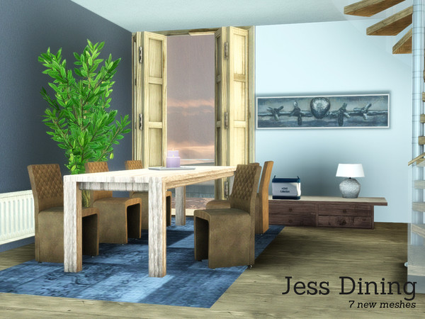 Sims 3 — Jess Dining by Angela — Jess Dining, A new diningroom for Sims 3. This set contains the following items: a