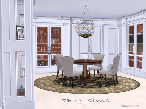 Sims 4 — Dining CliveC by ShinoKCR — Contemporary Dining Room inspired by Clive Christian London comes in Black or White
