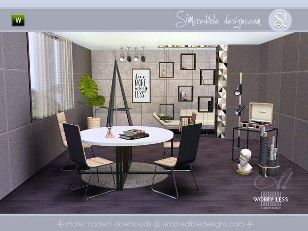 Sims 3 — Worry Less by SIMcredible! — Bringing for you a studio place with a pinch of fun and joviality plus a colorful