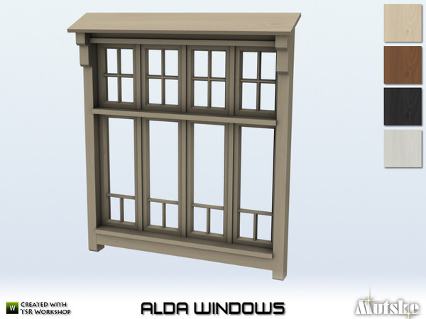 Sims 4 — Alda Window Counter 4 2x1 by Mutske — This window is part of the Alda Constructionset. Made by Mutske. 
