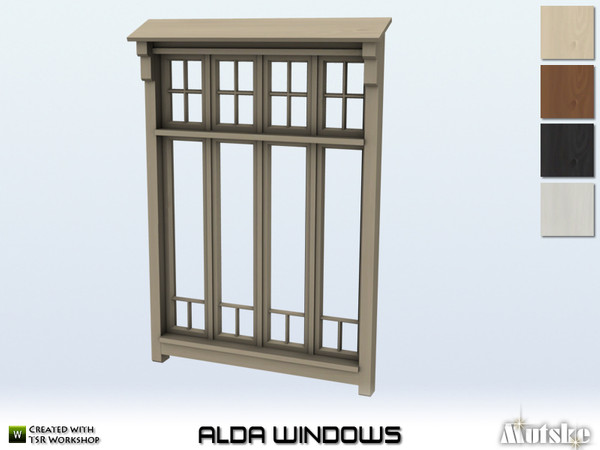 Sims 4 — Alda Window Middle 4 2x1 by Mutske — This window is part of the Alda Constructionset. Made by Mutske. 