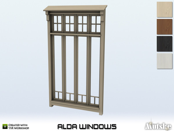 Sims 4 — Alda Window Tall 4 2x1 by Mutske — This window is part of the Alda Constructionset. Made by Mutske. 