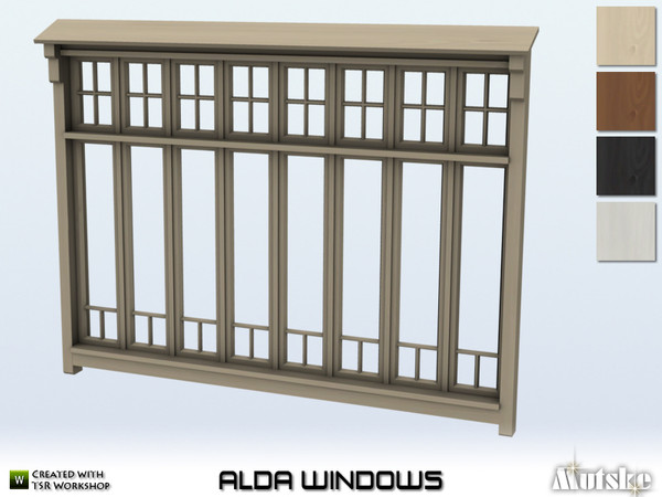 Sims 4 — Alda Window Middle 3x1 by Mutske — This window is part of the Alda Constructionset. Made by Mutske. 