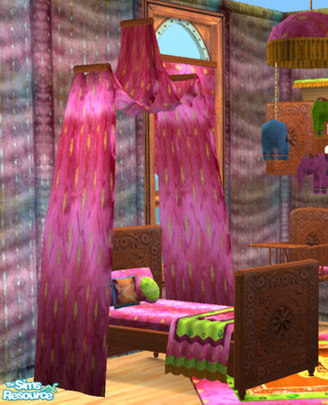 Sims 2 — Indian Inspired Nursery - Small Canopy by Simaddict99 — Small, single tile canopy. Use with toddler bed, rocker,