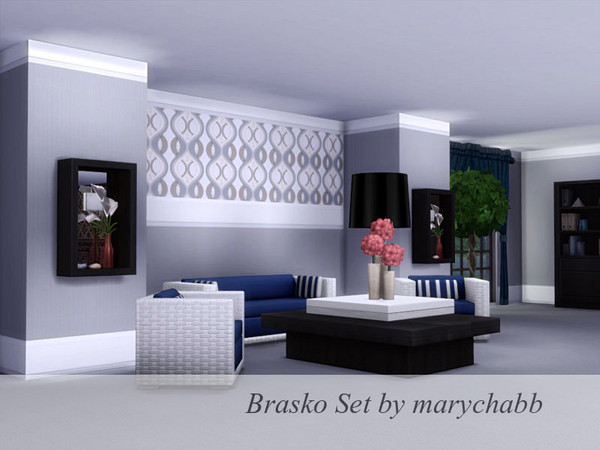 Sims 4 — Brasko Wallpaper by marychabb — For short / meduim / tall wall Kategory: wallpaper Walls - 5colors
