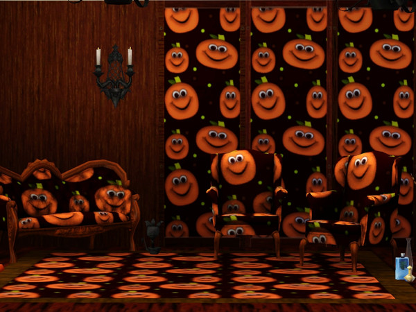 Sims 3 — HPII-Halloween Pumpkins by allison731 — Halloween pumpkins-1st pattern. 4 channels + 5th static black background