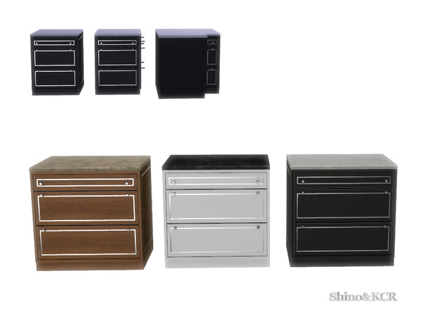 Sims 4 — Kitchen CliveC - Counter Drawers no Back by ShinoKCR — Contemporary Kitchen Furniture inspired by Clive
