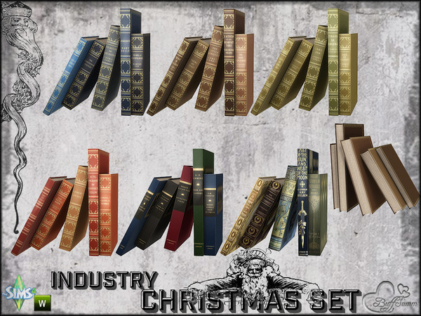 Sims 4 — X-Mas Industry Books v2 (right) by BuffSumm — Part of the *Industry Series*